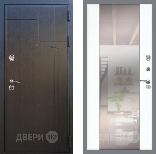 Дверь Рекс (REX) Премиум-246 СБ-16 Зеркало Силк Сноу в Краснознаменске