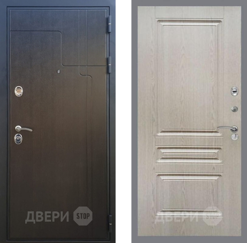 Входная металлическая Дверь Рекс (REX) Премиум-246 FL-243 Беленый дуб в Краснознаменске