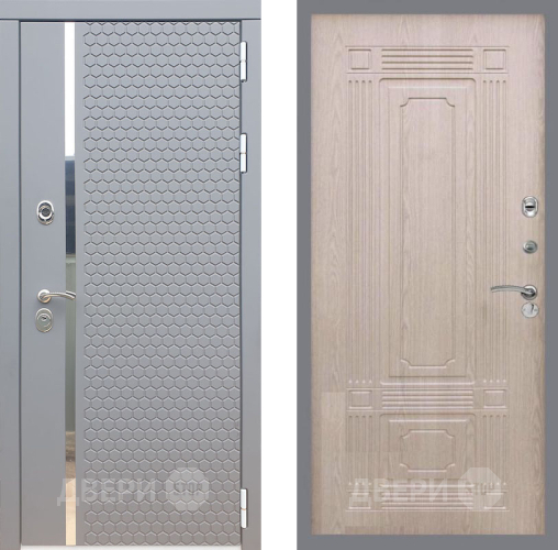 Входная металлическая Дверь Рекс (REX) 24 FL-2 Беленый дуб в Краснознаменске