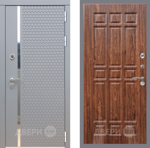 Входная металлическая Дверь Рекс (REX) 24 FL-33 орех тисненый в Краснознаменске