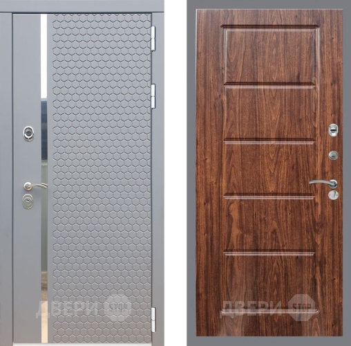 Входная металлическая Дверь Рекс (REX) 24 FL-39 орех тисненый в Краснознаменске