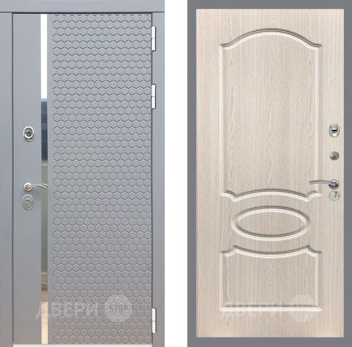 Входная металлическая Дверь Рекс (REX) 24 FL-128 Беленый дуб в Краснознаменске