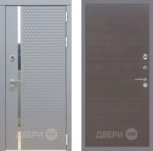 Входная металлическая Дверь Рекс (REX) 24 GL венге поперечный в Краснознаменске