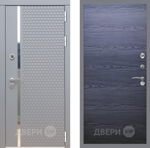 Входная металлическая Дверь Рекс (REX) 24 GL Дуб тангенальный черный в Краснознаменске
