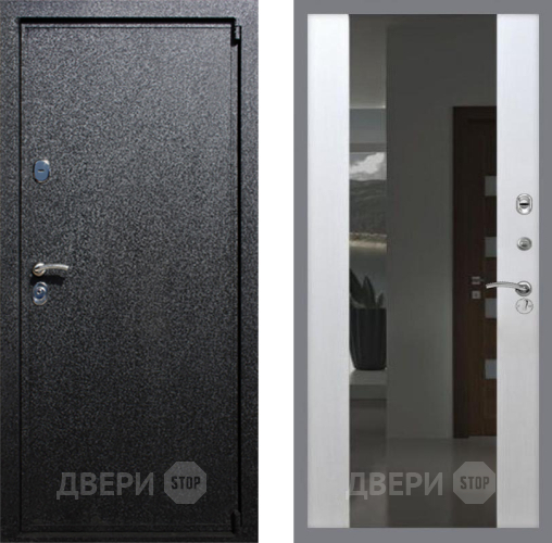 Входная металлическая Дверь Рекс (REX) 3 СБ-16 Зеркало Белый ясень в Краснознаменске