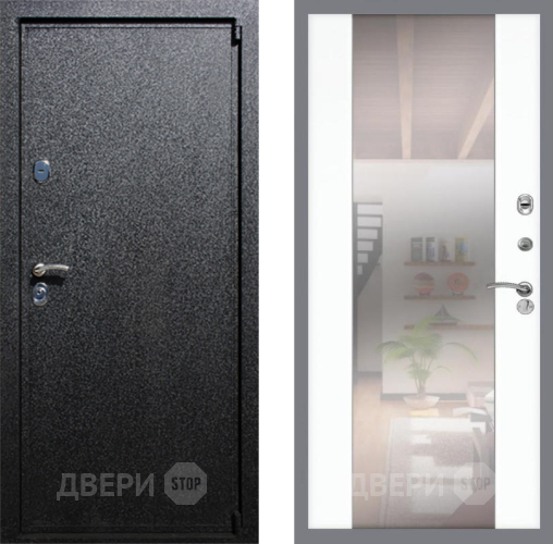 Входная металлическая Дверь Рекс (REX) 3 СБ-16 Зеркало Силк Сноу в Краснознаменске