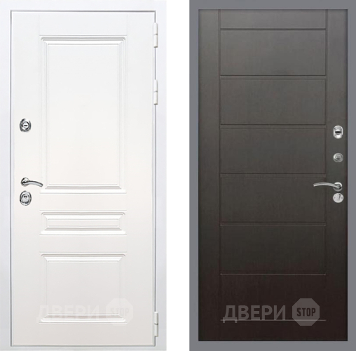 Дверь Рекс (REX) Премиум-н Силк Сноу Сити Венге в Краснознаменске