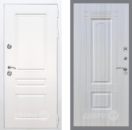 Входная металлическая Дверь Рекс (REX) Премиум-н Силк Сноу FL-2 Сандал белый в Краснознаменске