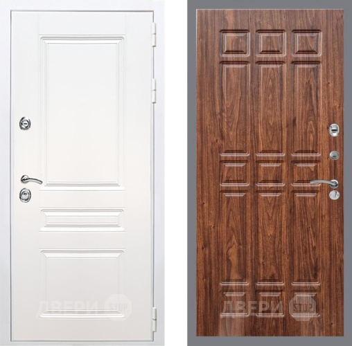 Дверь Рекс (REX) Премиум-н Силк Сноу FL-33 орех тисненый в Краснознаменске