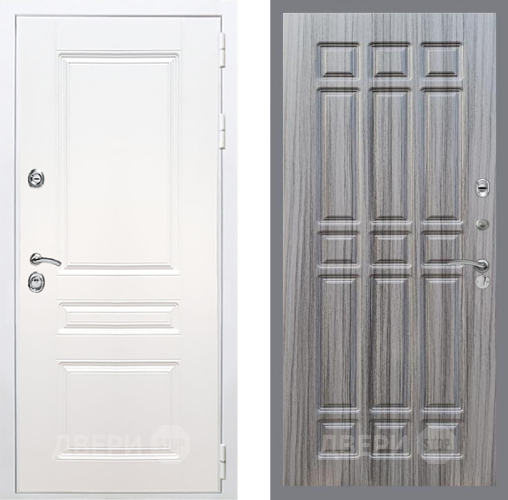 Входная металлическая Дверь Рекс (REX) Премиум-н Силк Сноу FL-33 Сандал грей в Краснознаменске