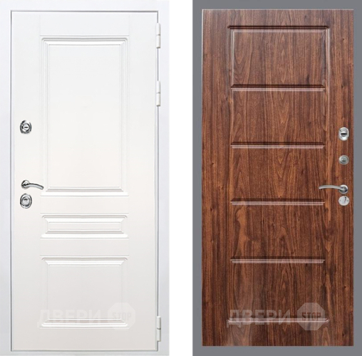 Дверь Рекс (REX) Премиум-н Силк Сноу FL-39 орех тисненый в Краснознаменске