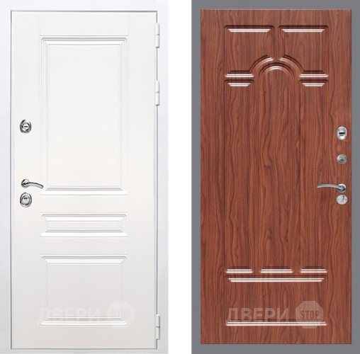 Дверь Рекс (REX) Премиум-н Силк Сноу FL-58 орех тисненый в Краснознаменске