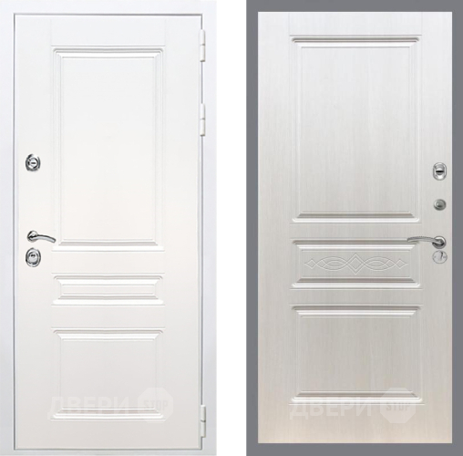 Входная металлическая Дверь Рекс (REX) Премиум-н Силк Сноу FL-243 Лиственница беж в Краснознаменске