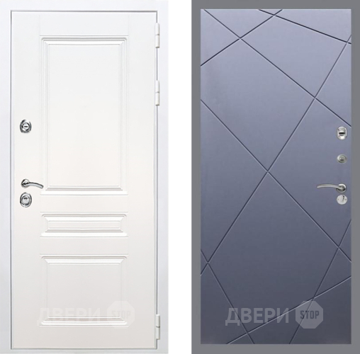 Входная металлическая Дверь Рекс (REX) Премиум-н Силк Сноу FL-291 Силк титан в Краснознаменске