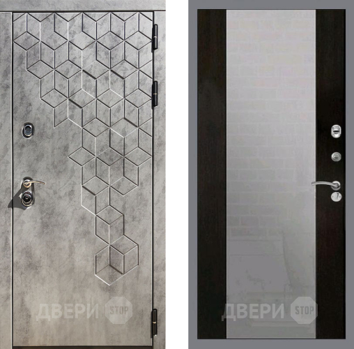 Входная металлическая Дверь Рекс (REX) 23 СБ-16 Зеркало Венге в Краснознаменске