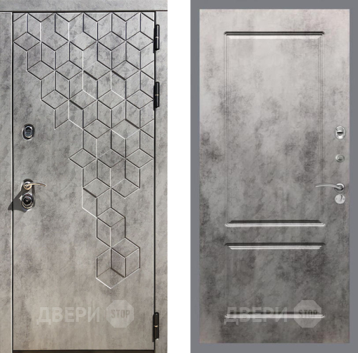 Входная металлическая Дверь Рекс (REX) 23 FL-117 Бетон темный в Краснознаменске