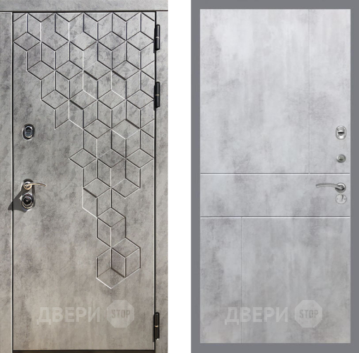 Входная металлическая Дверь Рекс (REX) 23 FL-290 Бетон светлый в Краснознаменске