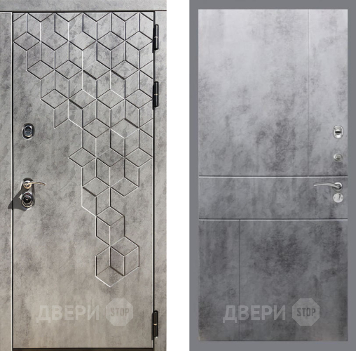 Входная металлическая Дверь Рекс (REX) 23 FL-290 Бетон темный в Краснознаменске