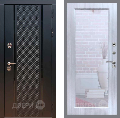 Входная металлическая Дверь Рекс (REX) 25 Зеркало Пастораль Сандал белый в Краснознаменске