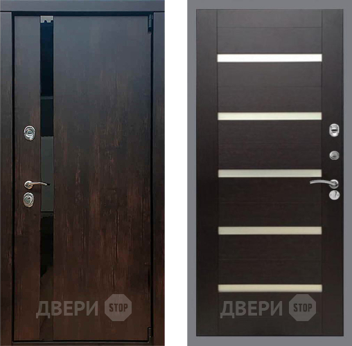 Дверь Рекс (REX) 26 СБ-14 стекло белое венге поперечный в Краснознаменске