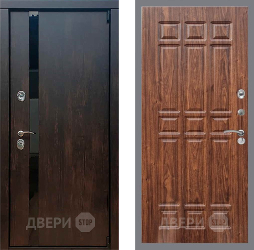 Входная металлическая Дверь Рекс (REX) 26 FL-33 орех тисненый в Краснознаменске