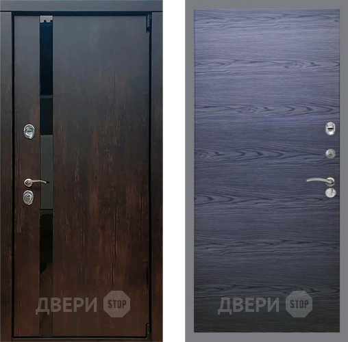 Входная металлическая Дверь Рекс (REX) 26 GL Дуб тангенальный черный в Краснознаменске