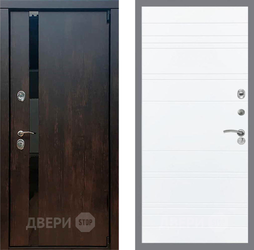 Входная металлическая Дверь Рекс (REX) 26 Line Силк Сноу в Краснознаменске