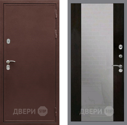 Входная металлическая Дверь Рекс (REX) 5 металл 3 мм СБ-16 Зеркало Венге в Краснознаменске