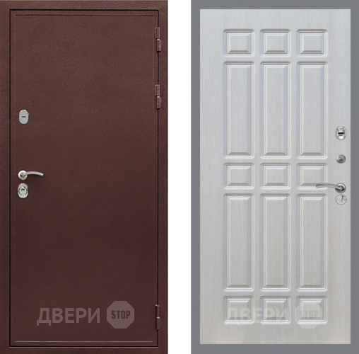 Входная металлическая Дверь Рекс (REX) 5 металл 3 мм FL-33 Лиственница беж в Краснознаменске