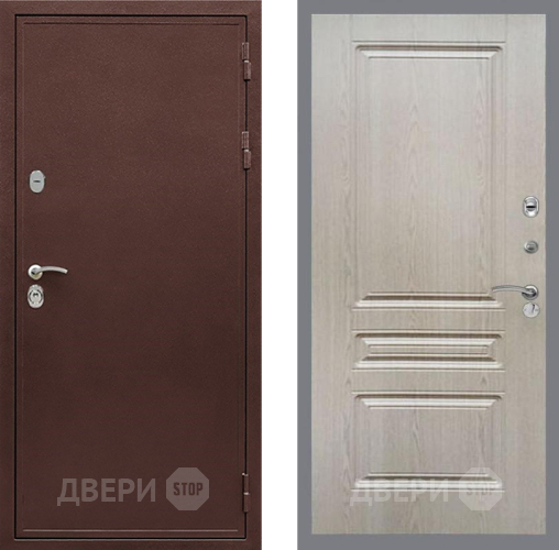 Дверь Рекс (REX) 5 металл 3 мм FL-243 Беленый дуб в Краснознаменске