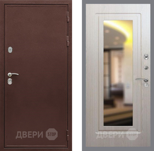 Дверь Рекс (REX) 5 металл 3 мм FLZ-120 Беленый дуб в Краснознаменске