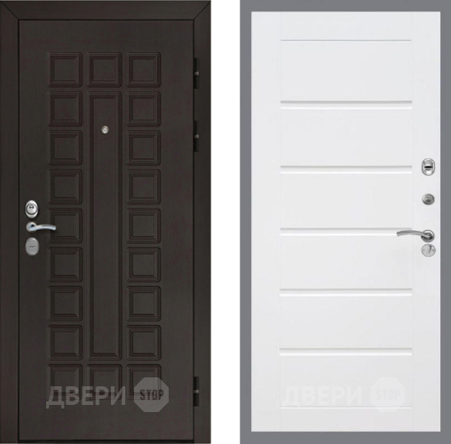 Входная металлическая Дверь Рекс (REX) Сенатор Cisa Сити Белый ясень в Краснознаменске