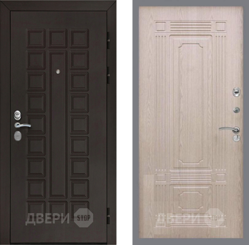 Входная металлическая Дверь Рекс (REX) Сенатор Cisa FL-2 Беленый дуб в Краснознаменске