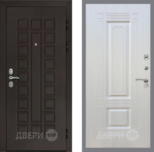 Входная металлическая Дверь Рекс (REX) Сенатор Cisa FL-2 Лиственница беж в Краснознаменске
