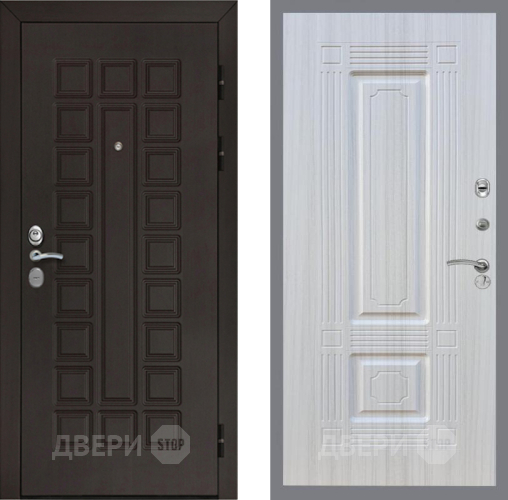 Входная металлическая Дверь Рекс (REX) Сенатор Cisa FL-2 Сандал белый в Краснознаменске