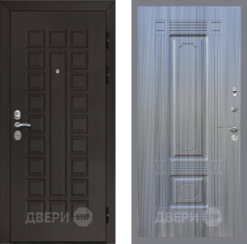 Входная металлическая Дверь Рекс (REX) Сенатор Cisa FL-2 Сандал грей в Краснознаменске