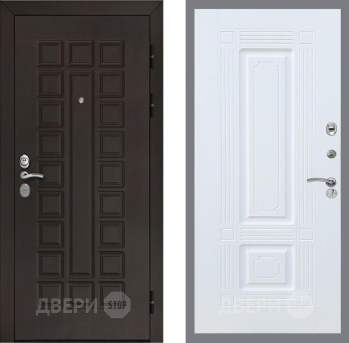 Входная металлическая Дверь Рекс (REX) Сенатор Cisa FL-2 Силк Сноу в Краснознаменске