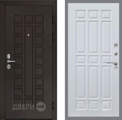 Входная металлическая Дверь Рекс (REX) Сенатор Cisa FL-33 Белый ясень в Краснознаменске
