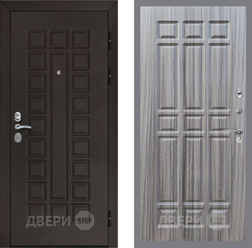 Входная металлическая Дверь Рекс (REX) Сенатор Cisa FL-33 Сандал грей в Краснознаменске