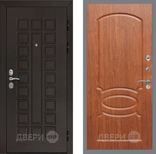 Входная металлическая Дверь Рекс (REX) Сенатор Cisa FL-128 Морёная берёза в Краснознаменске