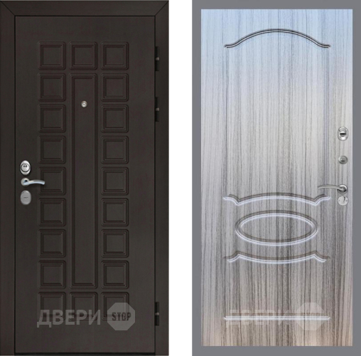 Входная металлическая Дверь Рекс (REX) Сенатор Cisa FL-128 Сандал грей в Краснознаменске