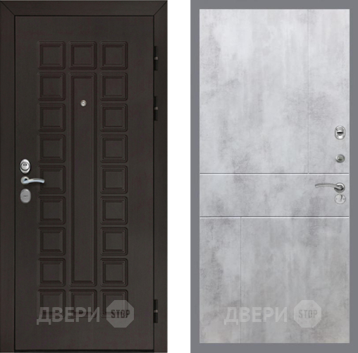 Входная металлическая Дверь Рекс (REX) Сенатор Cisa FL-290 Бетон светлый в Краснознаменске