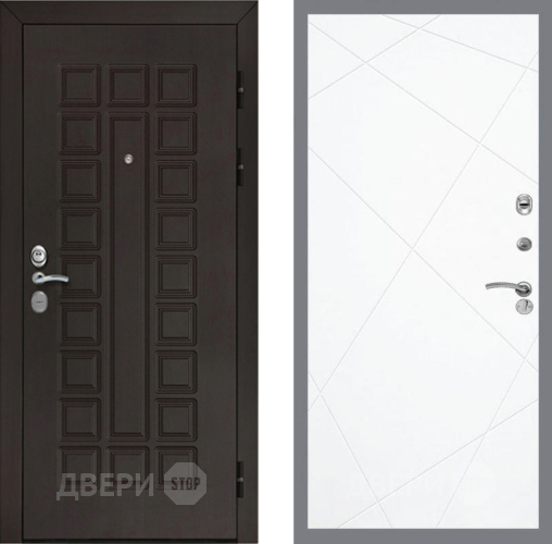 Входная металлическая Дверь Рекс (REX) Сенатор Cisa FL-291 Силк Сноу в Краснознаменске
