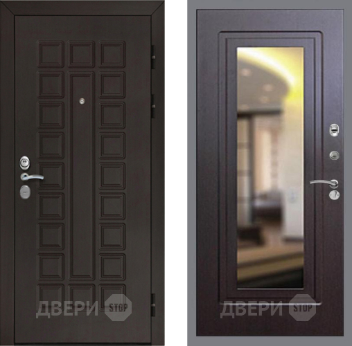 Входная металлическая Дверь Рекс (REX) Сенатор Cisa FLZ-120 Венге в Краснознаменске