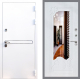 Входная металлическая Дверь Стоп Лайн Вайт ЗкркалоФЛ-147 Ясень белый в Краснознаменске