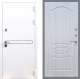 Входная металлическая Дверь Стоп Лайн Вайт ФЛ-128 Сандал белый в Краснознаменске