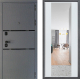 Входная металлическая Дверь Дверной континент Диамант Дизайн ФЛЗ-1 Зеркало Белое дерево в Краснознаменске