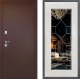 Входная металлическая Дверь Дверной континент Рубикон Медь Дизайн ФЛ-Тиффани Зеркало Белое дерево в Краснознаменске