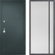 Дверь Дверной континент Рубикон Серебро Дизайн ФЛ-757 Черное Стекло Софт милк в Краснознаменске