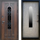 Входная металлическая Дверь Престиж TERMO с терморазрывом Лацио Дуб с окном и ковкой Бетон светлый в Краснознаменске